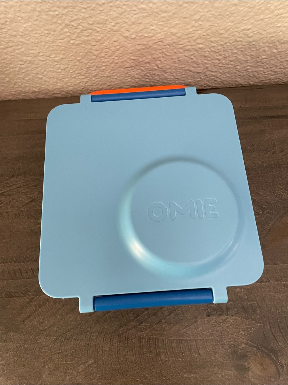 Omie Blue Meal Box with Orange Accents - Durable Food Storage